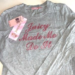 New With Tags Y2K Vintage Juicy Couture “Juicy Made Me Do It” Graphic Tee